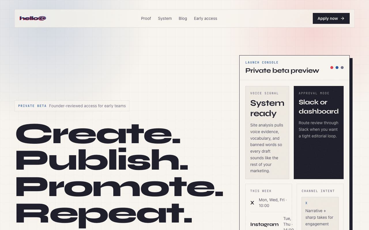 HELLOAT.AI — site preview